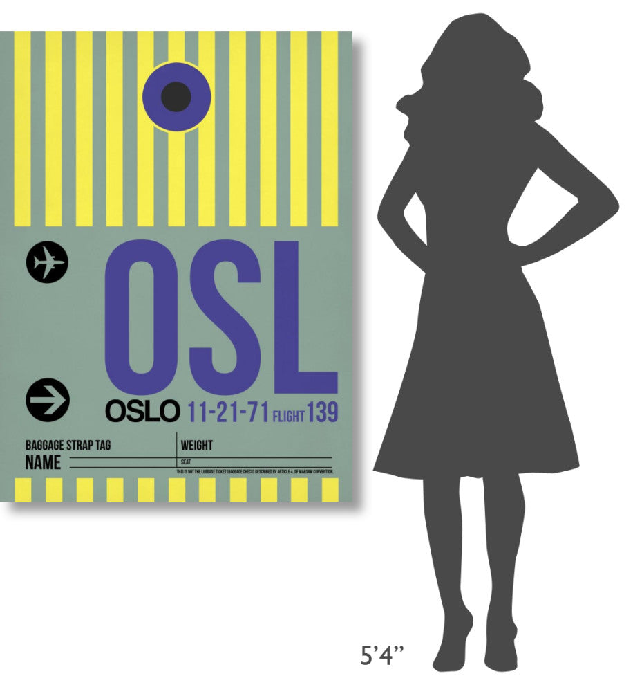 "OSL Oslo Luggage Tag 1" Fine Art Print