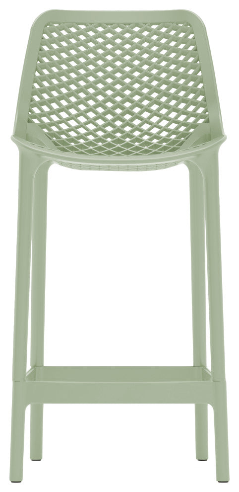 Mykonos Outdoor Patio Stool (Set of 4), Mint