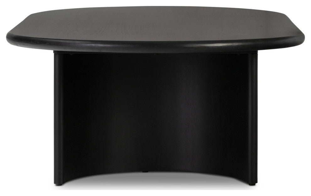 Paden Large Coffee Table Aged Black Acacia, Aged Black Acacia Solid