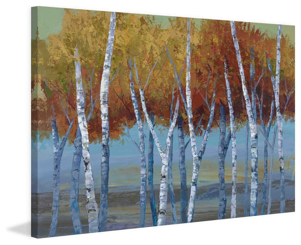 "Sunlit Saplings II" Painting Print on Wrapped Canvas by Julie Joy
