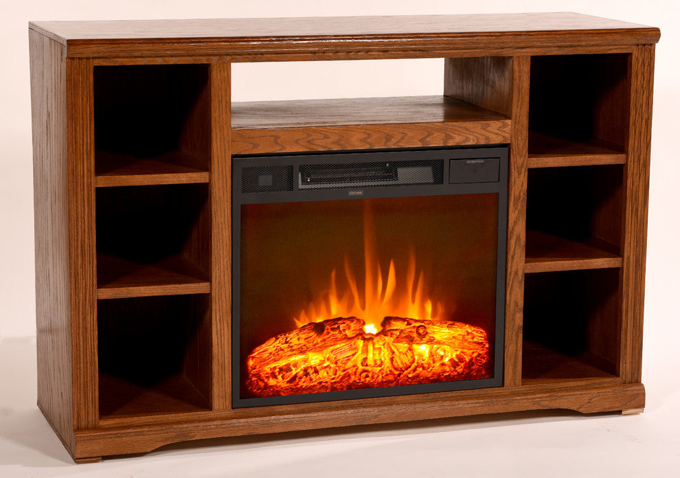 Eagle Furniture, 48" Oak Ridge Electric Fireplace TV Console, Concord Cherry