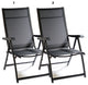 Heavy Duty Adjustable Reclining Folding Chair, Set of 2