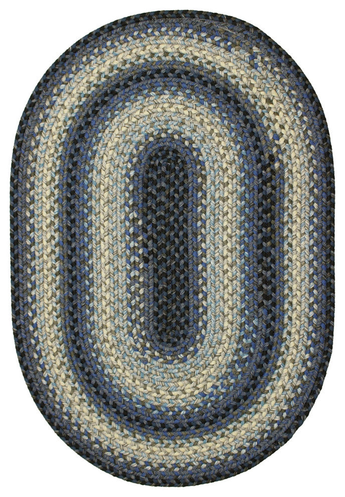 Homespice Decor Juniper Indoor/Outdoor Braided Rug 2'6"x9', Oval
