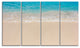 "Serene White and Blue Waters" Seashore Canvas Print, 4 Panels, 48"x28"