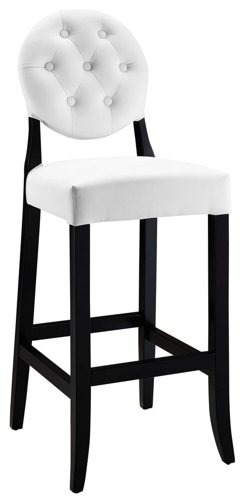 Modern Contemporary Dining Kitchen Wood Bar Stool White