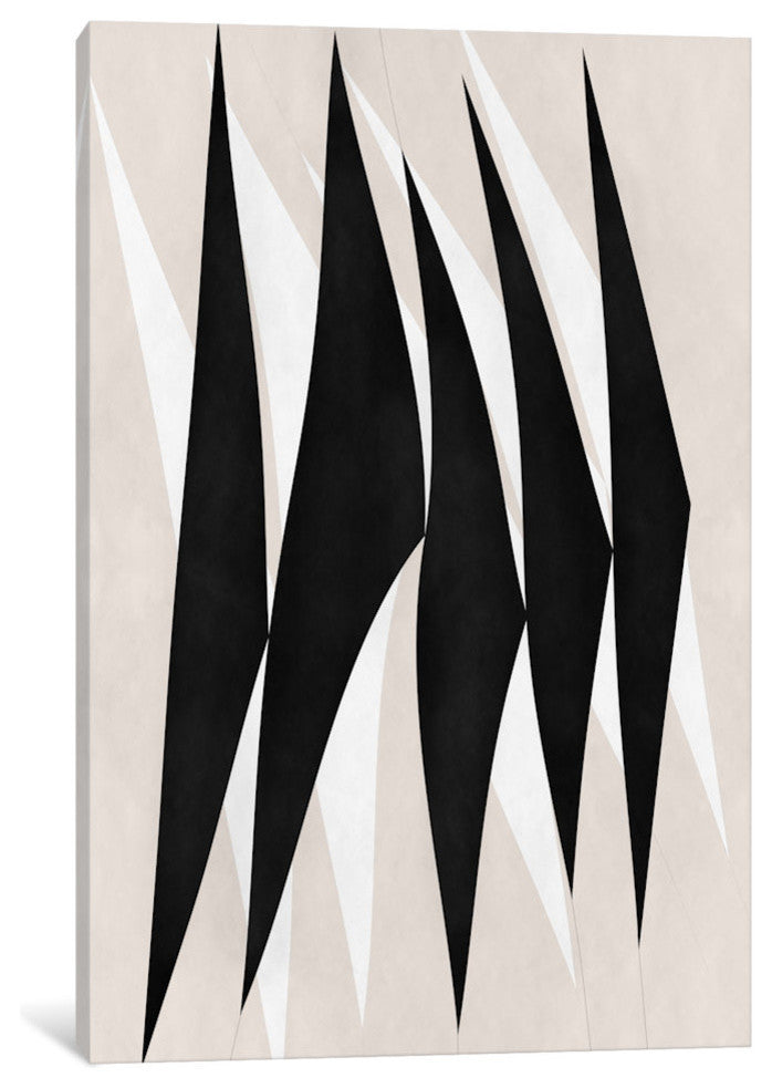 "Modern Art - Zebra Print Tribal Paint" by 5by5collective, 26x18x1.5"