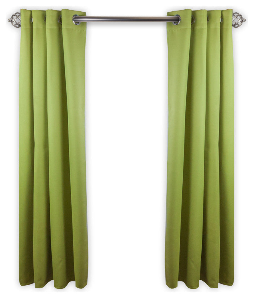 Heavy Duty Drapery Single Panel, Green, 96"x96"
