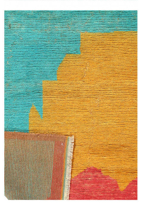 Fine Hand Knotted Moroccan Rug 4'x6'