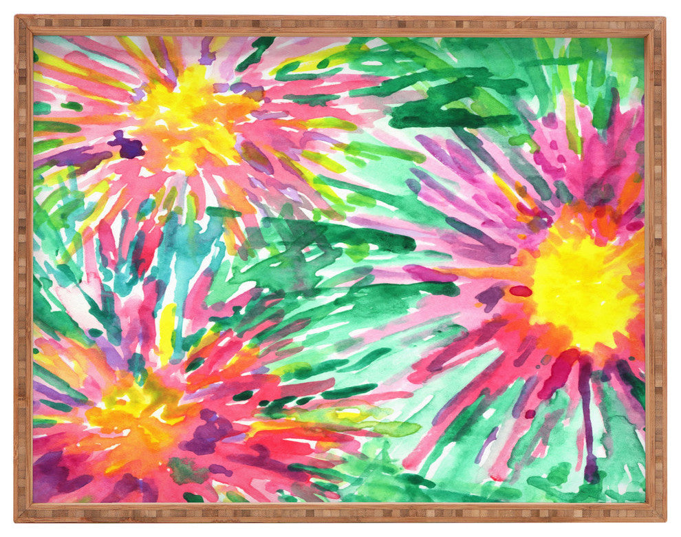 Joy Laforme Floral Confetti Rectangular Tray