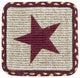 Burgundy Star Wicker Weave Trivet 9"x9"