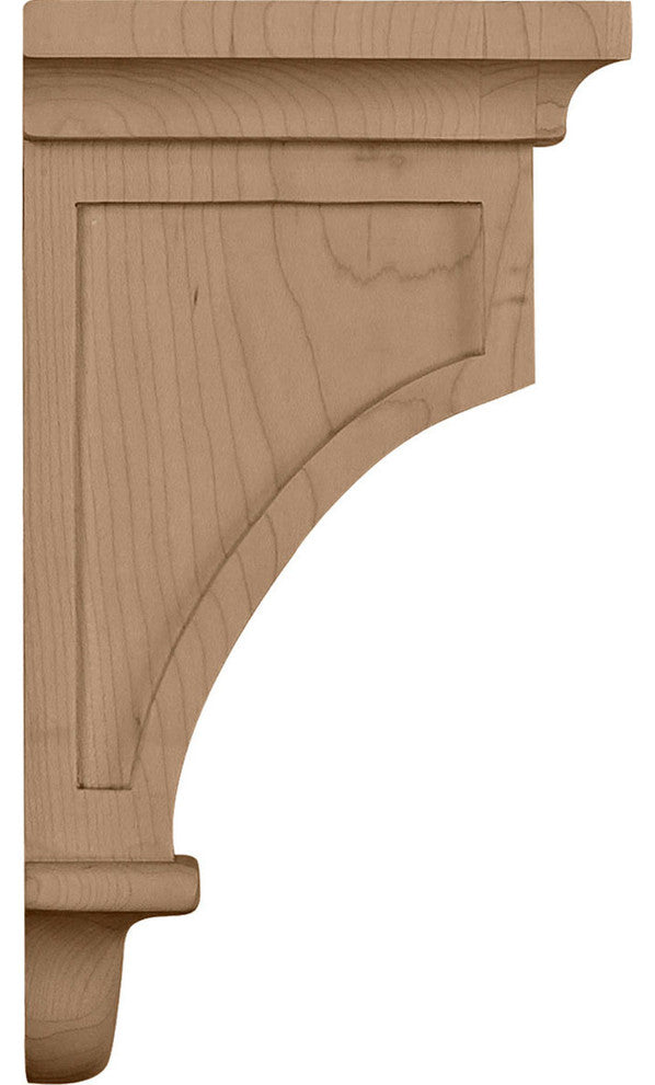 5"W x 5"D x 9"H Arts and Crafts Corbel, Alder
