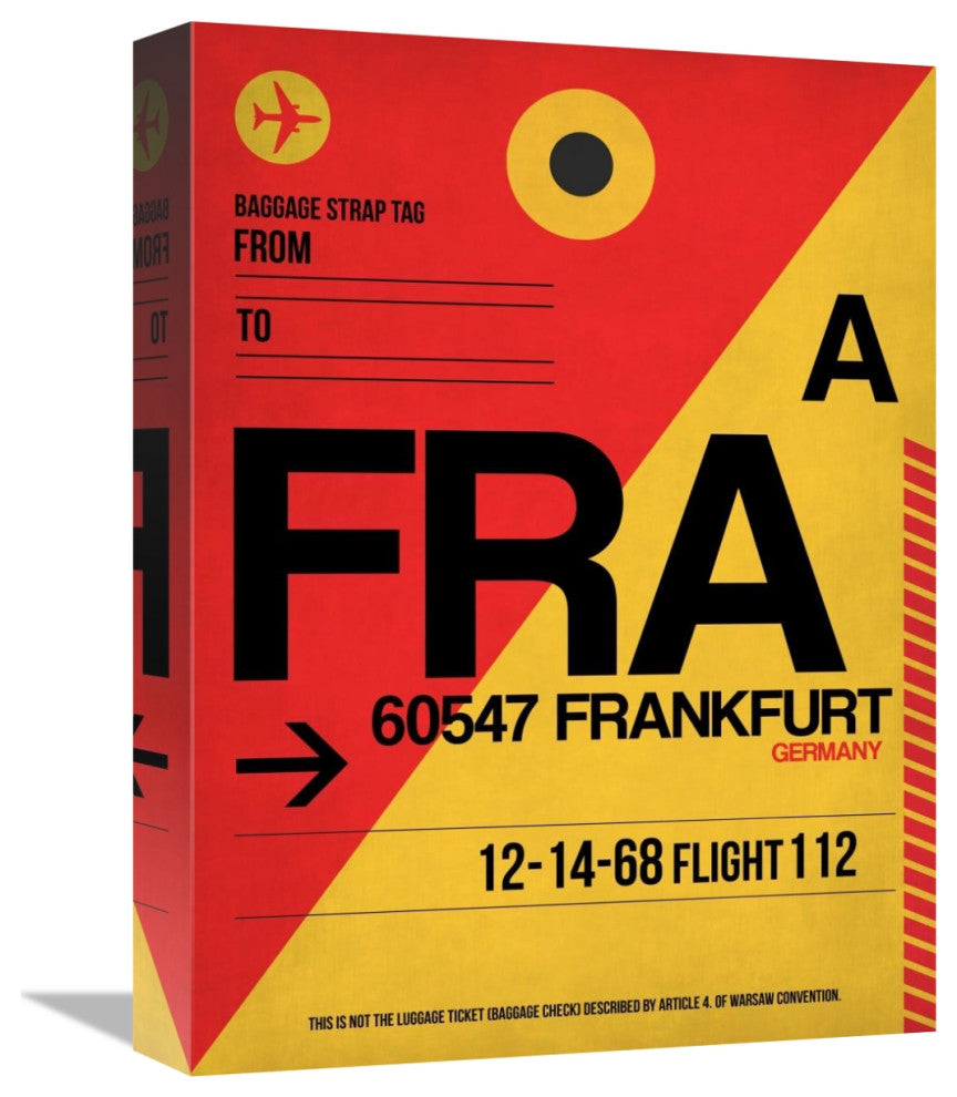 "FRA Frankfurt Luggage Tag 2" Fine Art Print