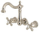 Kingston Brass Wall Mount Bathroom Faucet, Polished Nickel