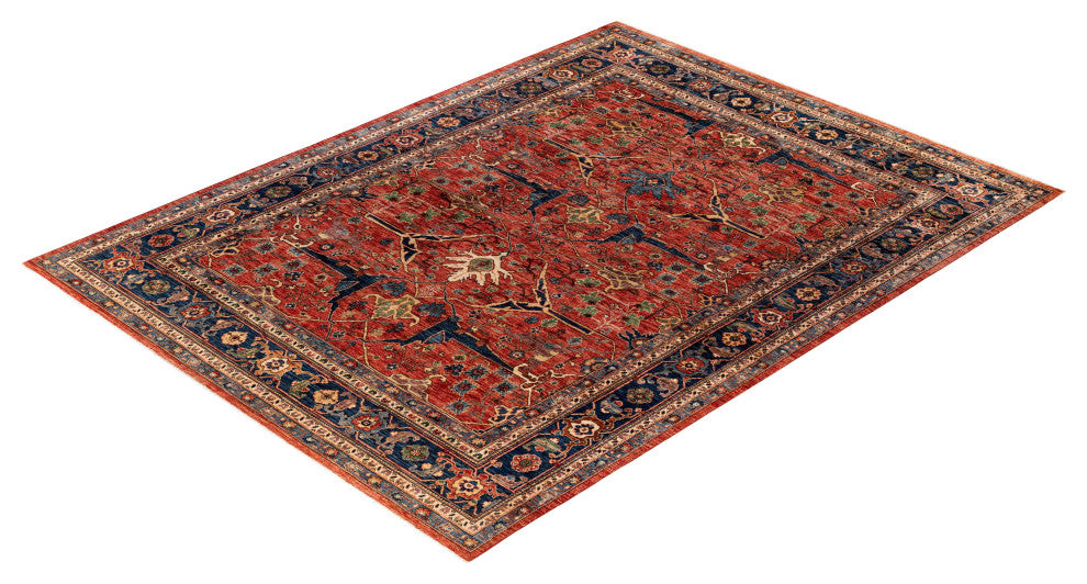 Serapi One-of-a-Kind Hand-Knotted Area Rug Red, 8'10" x 11'8"