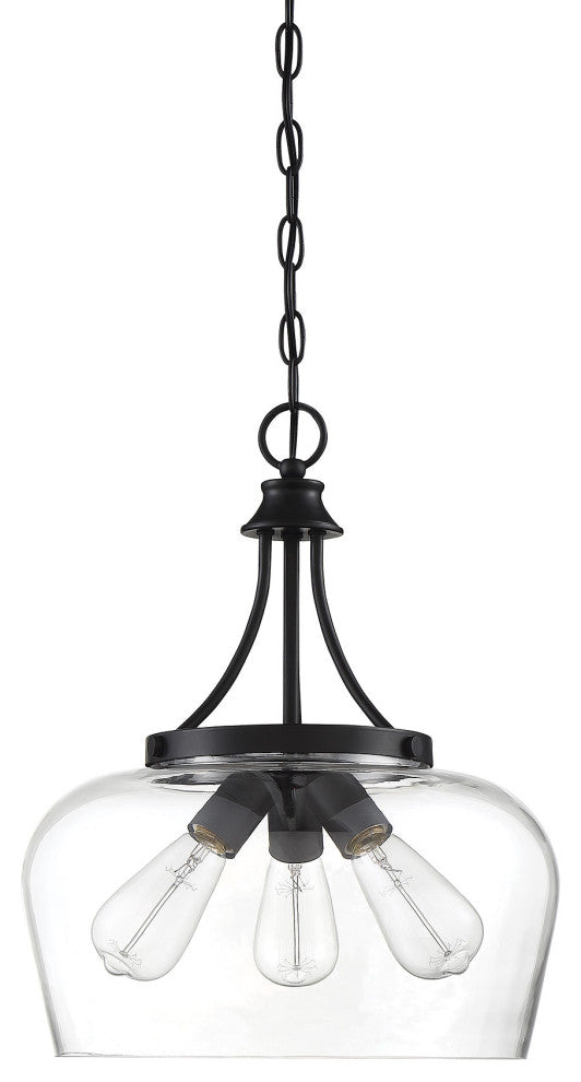 Octave 3-Light Pendant, Black