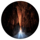 Picturesque Autumn Forest, Modern Forest Large Disc Metal Wall Art, 36"