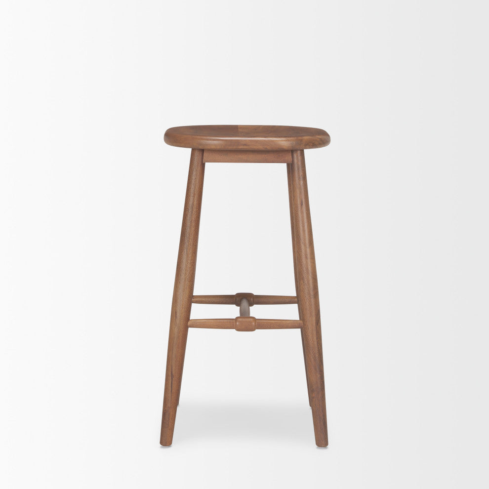 Ernest Medium Brown Wood Bar Stool