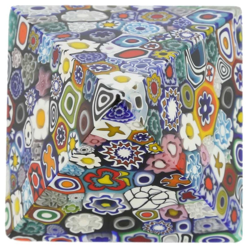 GlassOfVenice Murano Glass Millefiori Pyramid