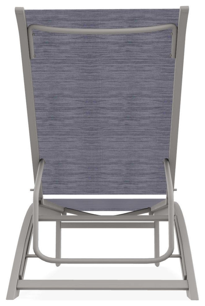 Kendall Sling Stackable Outdoor Chaise Lounge, Brooks/Warm Gray