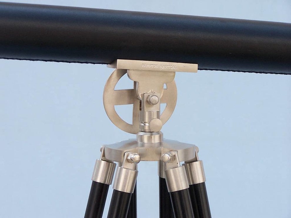 Floor Standing Brushed Nickel With Leather Griffith Astro Telescope 65''