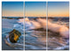 "Crashing Waves at Victoria Beach" Metal Wall Art, 3 Panels, 36"x28"