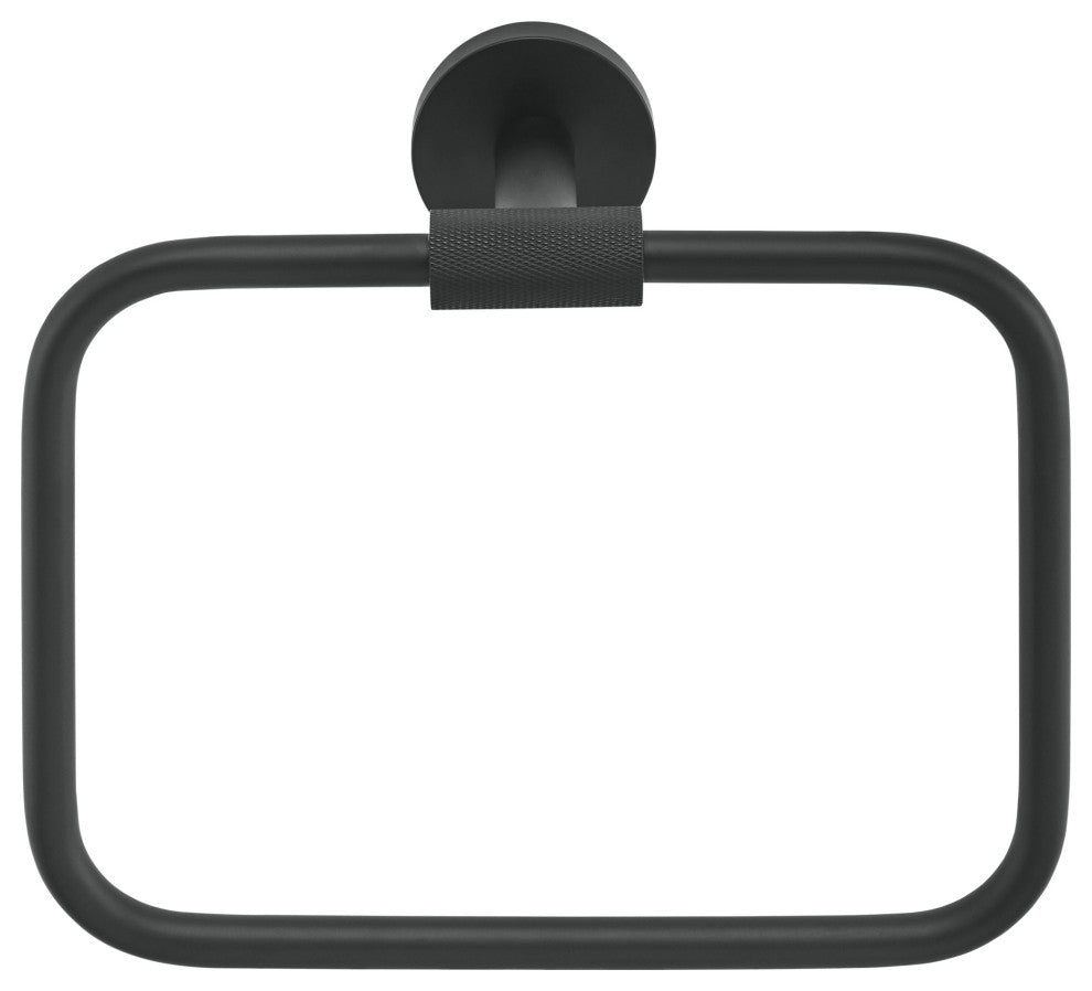 Avallon Towel Ring, Matte Black