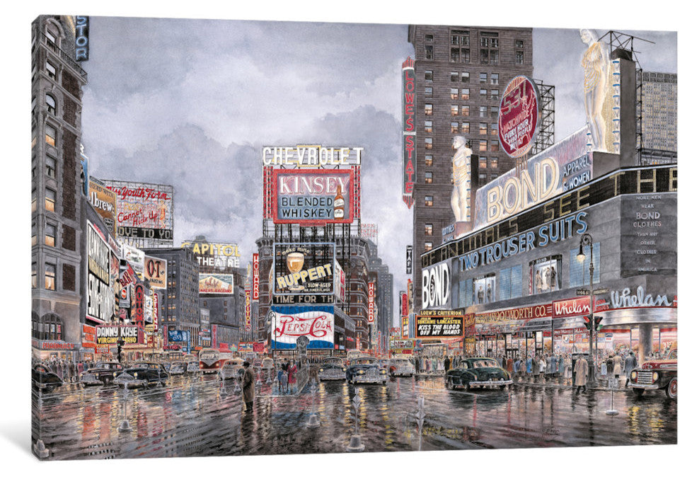 "Times Square: New York" by Stanton Manolakas, 26x18x1.5"
