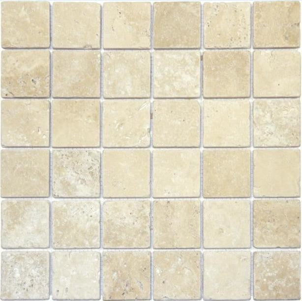 Tuscany Classic 2x2 Tumbled Tile Square, 12"x12", Set of 50