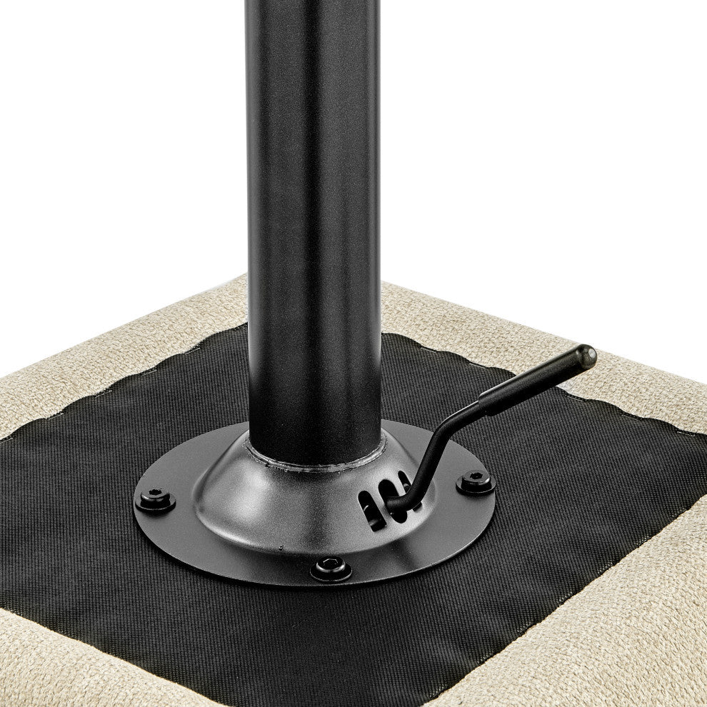 Luther Fabric Gaslift Swivel Bar Stool, Set of 2, Strata Cream