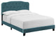 Amelia Twin Performance Velvet Bed Sea Blue