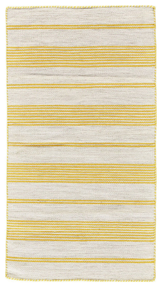 Weave & Wander Granberg Eco-Friendly PET Rug, Gold, 8' X 11'