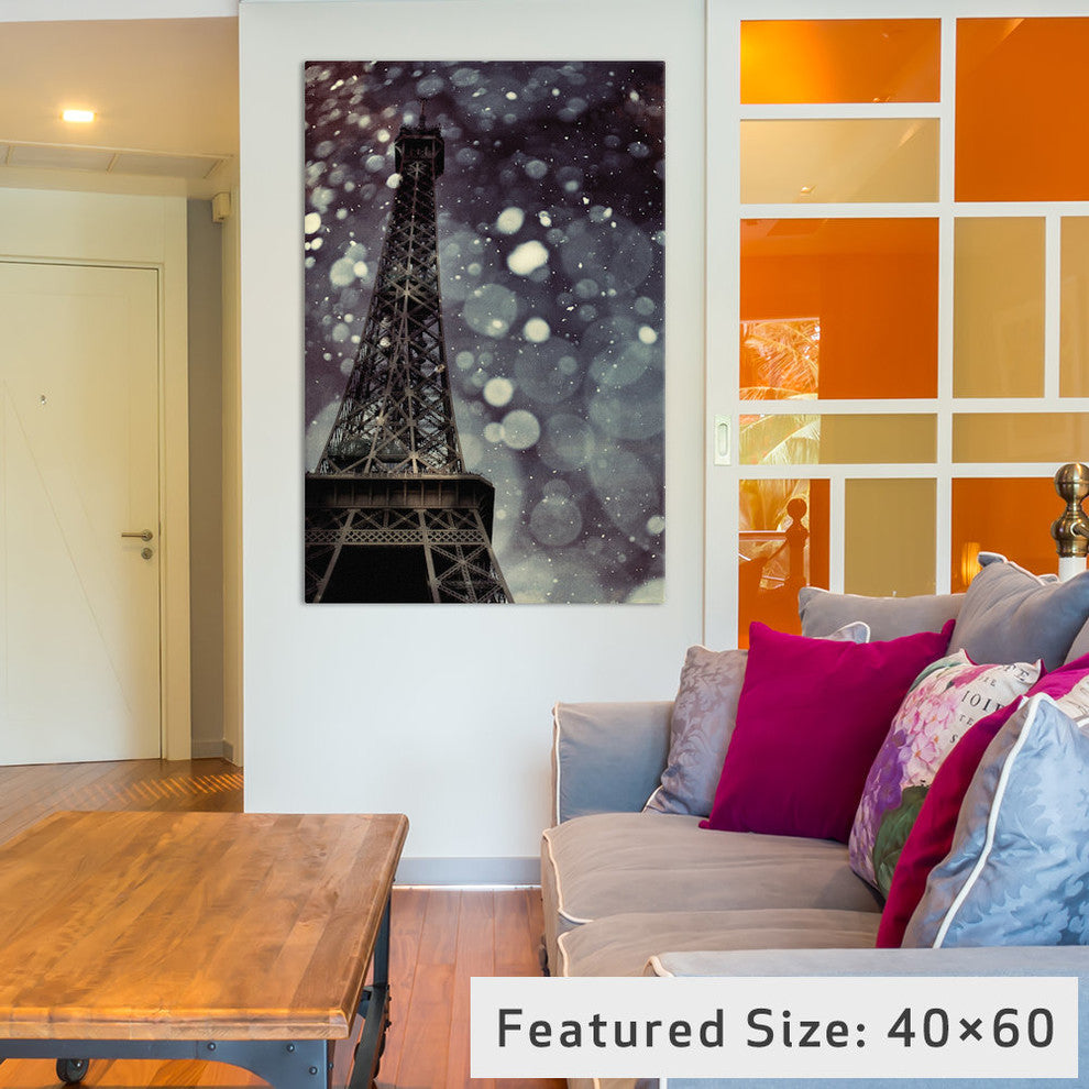 "Paris Is Snowing" by Chelsea Victoria, 40x26x1.5