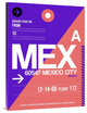 "MEX Mexico City Luggage Tag 1" Fine Art Print