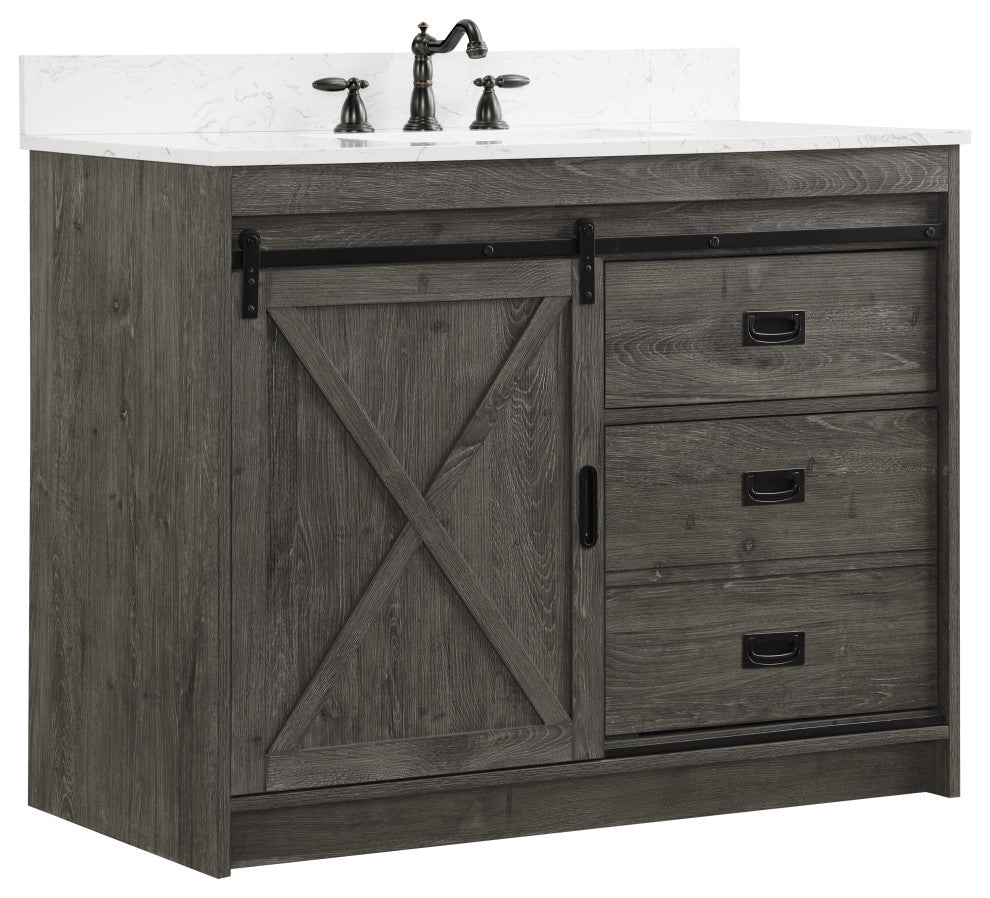 Rafter 42" Bathroom Vanity, Charcoal Gray