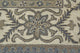 Weave & Wander Botticino Diamond Floral Persian Wool Rug, Navy/Grey/Beige, 3'6"x