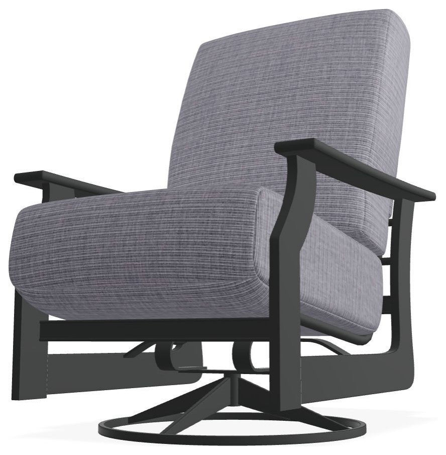 St. Catherine Deep Seat Outdoor Swivel Rocker, Proven Ash/Graphite