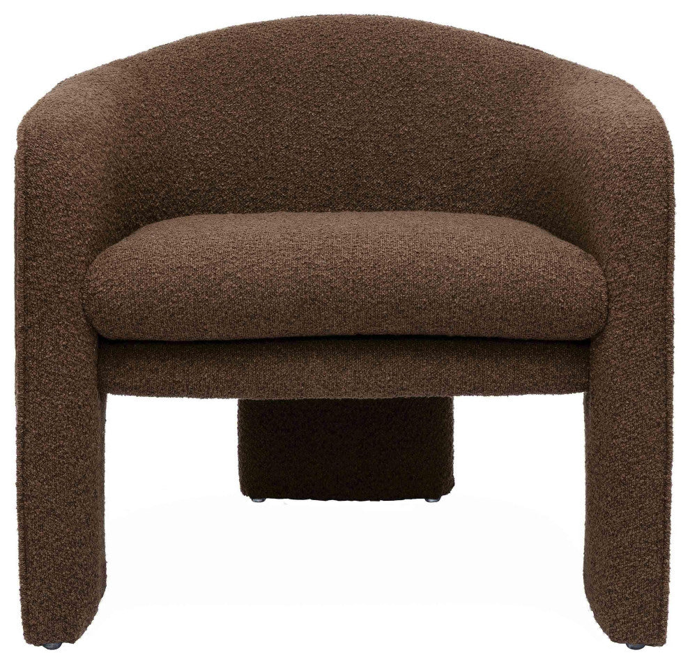 Marla Chocolate Brown Boucle Accent Chair Brown