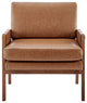 Colton PU Accent Arm Chair, Vintage Cider
