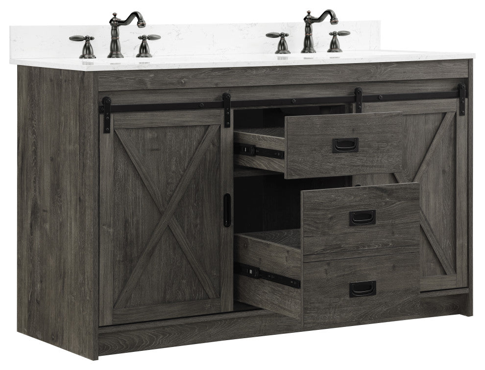 Rafter 54" Bathroom Vanity, Charcoal Gray