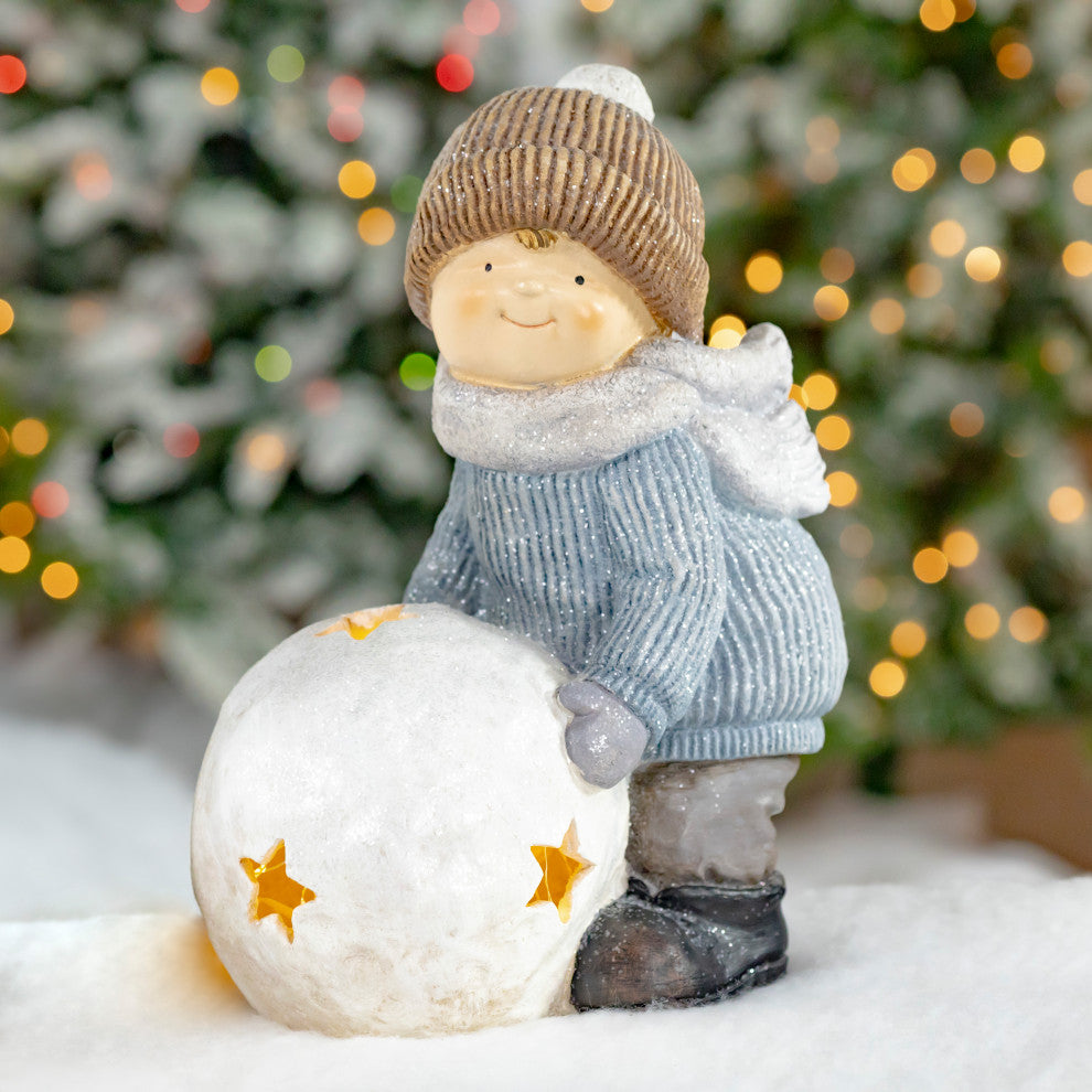 Tushkas Boy and Girl With Snowballs