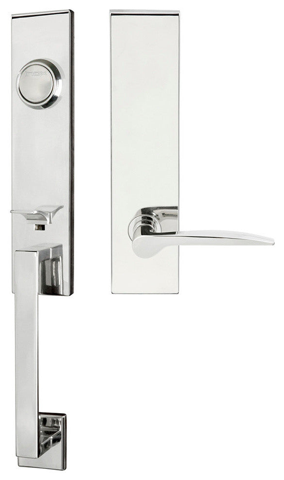 Toronto Lever, Tubular Dummy Handleset, Left Hand, Polished Stainless Steel