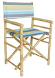 Bamboo Director's Chair, Set of 2, Green Stripes