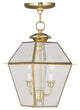 Westover Outdoor Chain-Hang Light, Polished Brass