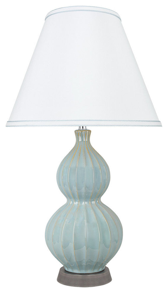Aspen Creative 40186-11, 25" High Ceramic Table Lamp, Light Blue