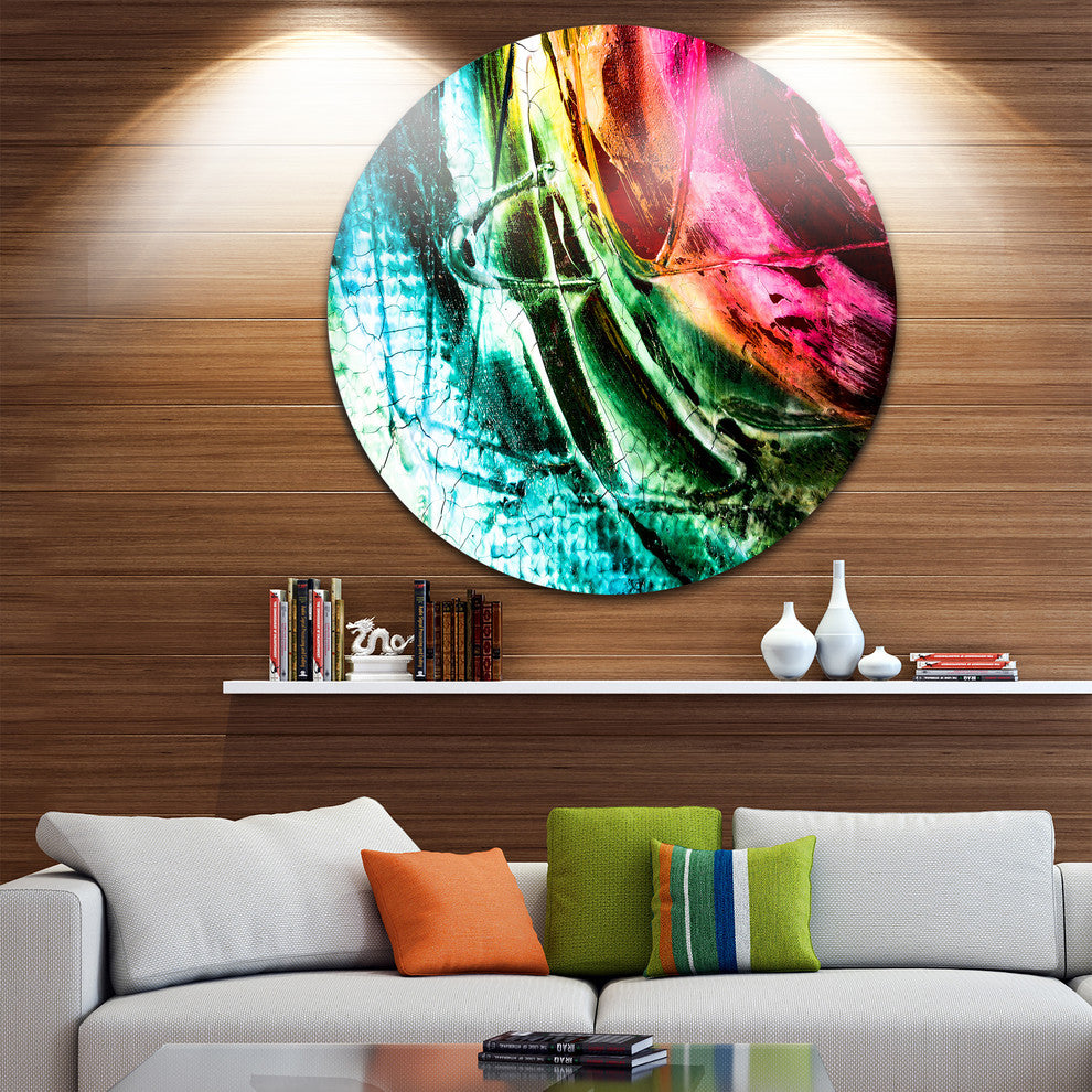 Abstract Buddha Buddhism, Abstract Round Wall Art, 11"