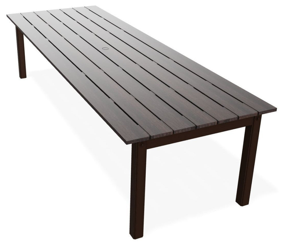 42" x 120" Rustic Extendable Outdoor Dining Table, Kona