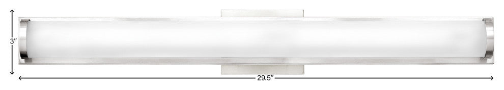 Hinkley Acclaim Large Led Vanity, Polished Nickel
