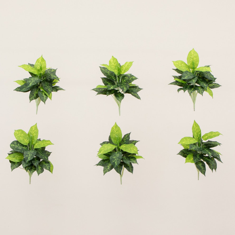 19" Artificial Dieffenbachia Plant Set of 6