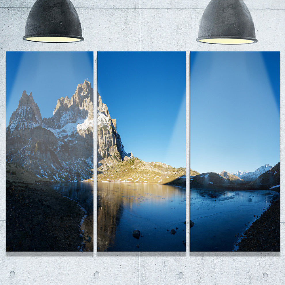 "Payrenees Mountains Landscape" Metal Wall Art, 3 Panels, 36"x28"