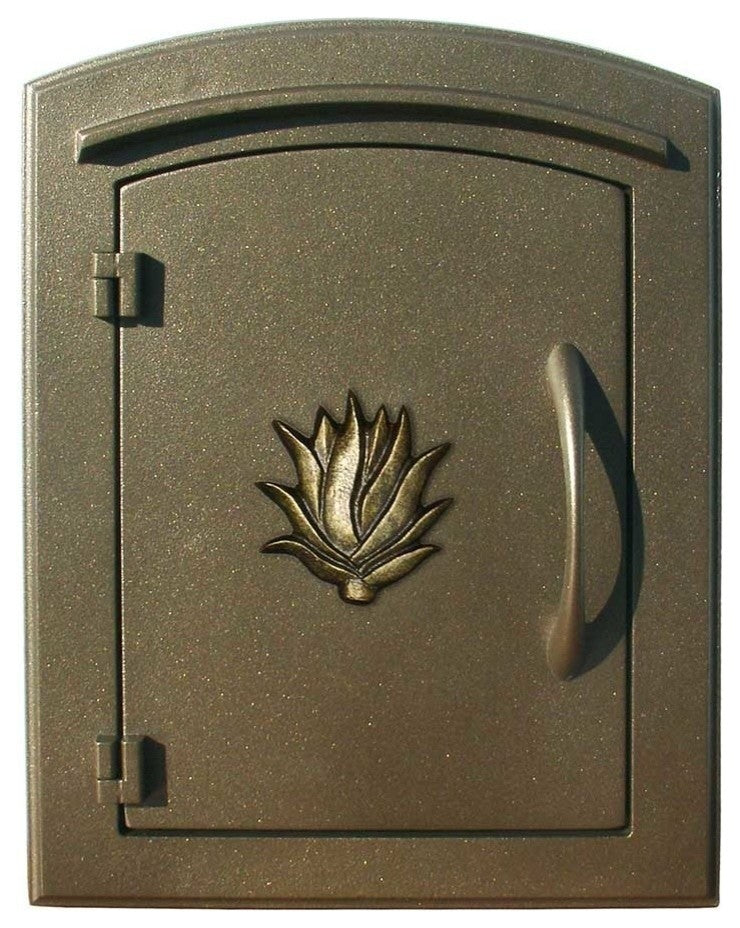 Manchester Security Drop Chute Mailbox With "Decorative AGAVE Logo" Faceplate